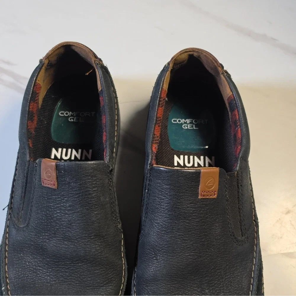 Nunn Bush Comfort Gel Black Slip-On Casual Shoes Men's US 11 Cushioned
